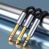 Aux Guitar Cable 6.5mm Jack To 3.5mm Audio Cable Splitter Stereo Sound Cord for Laptop, Mixer, Speaker