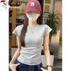 Woodpecker Women's Round Neck Cotton Blend Slim Fit T-Shirt