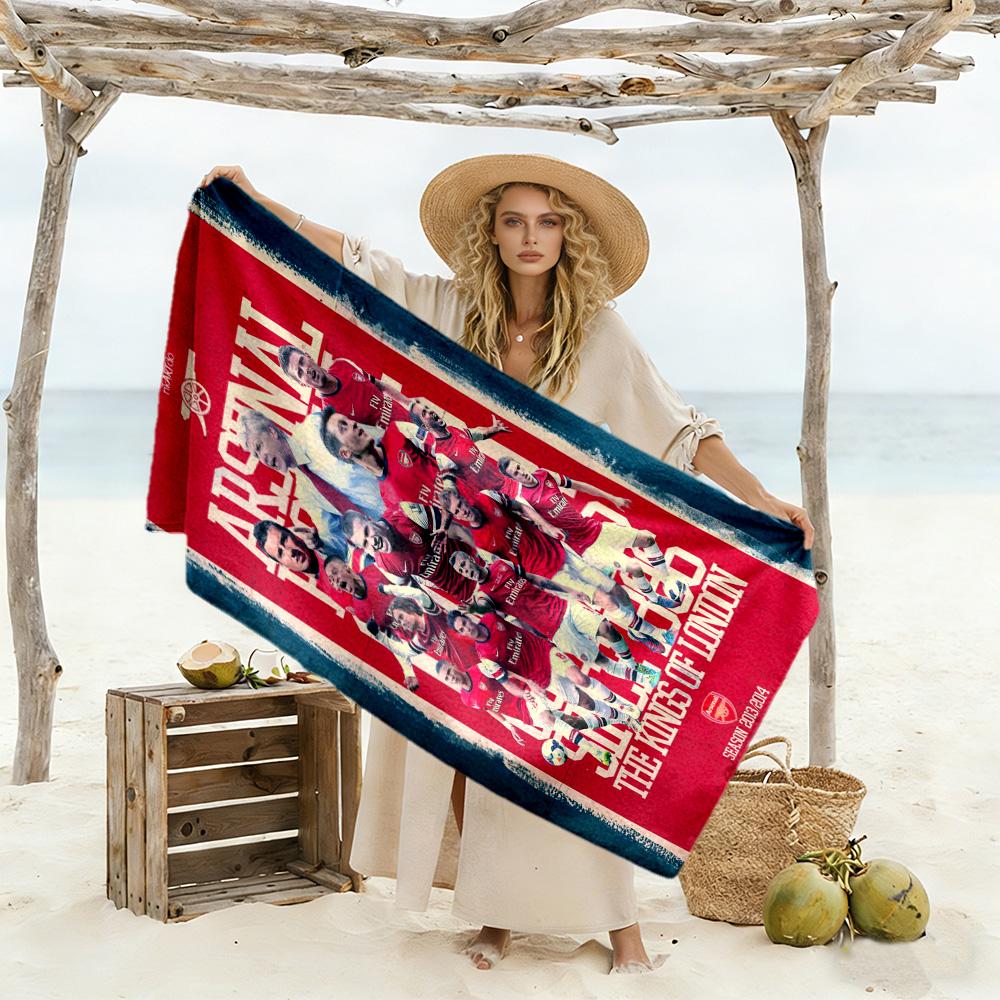 Arsenal Football Player Beach Towel Super Soft & Absorbent Comfortable Lightweight Suitable for Swimming, Gym, Camping, Yoga Vacation