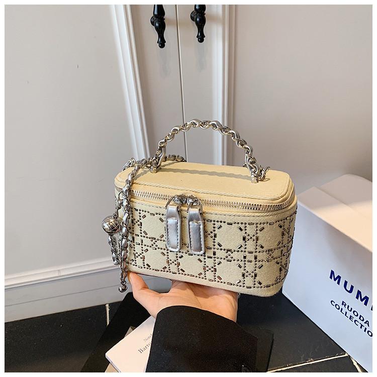 IELGY Ladies Messenger Bag Trendy Solid Color Unique Chain Shoulder Box Bag