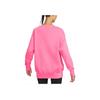 Nike Phoenix Fleece Pullover Hoodie With Solid Color Logo Print Women Tops Pink DQ5734-684