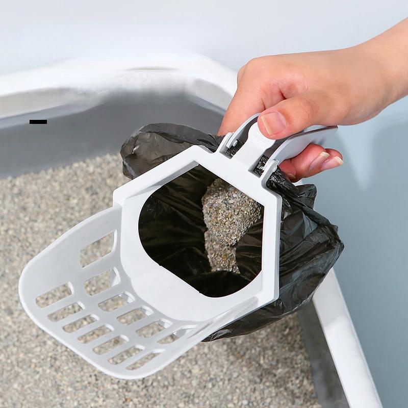 Cat Litter Shovel Self Cleaning Cats Litter Scooper Portable Cat Litter Box Kitten Toilet Cleaning Tool Pet Cat Supplies