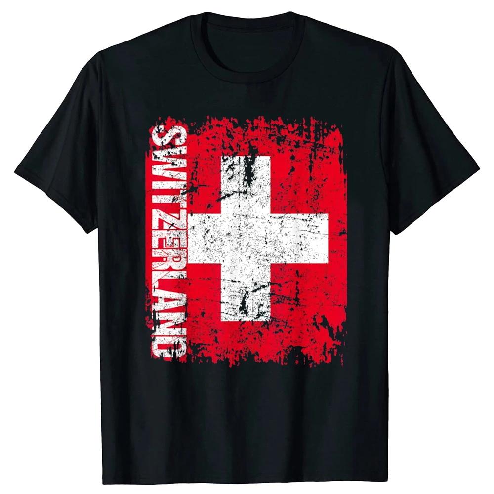 Switzerland Flag Distressed Grunge T-shirt