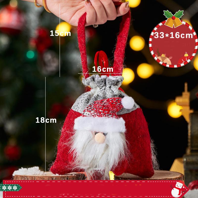Christmas Gift Bag Santa Claus Reindeer Candy Bag Christmas Eve Apple Bag Christmas Decoration