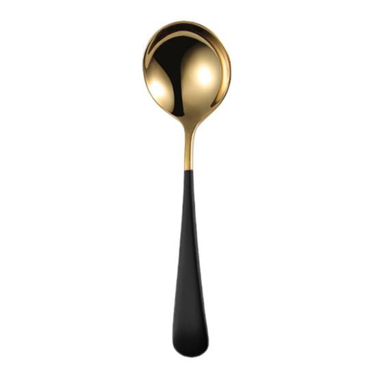 Stainless Steel Dessert Spoon Smooth Modern Spoons Design Coffee Soup Edge Kids Rust-Proof Dishwasher