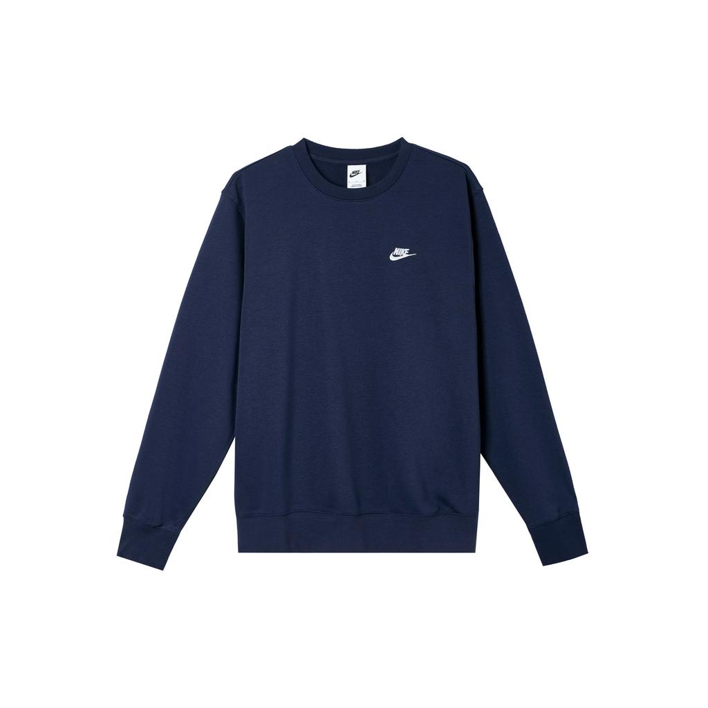 Nike Club Durable Comfortable Fashionable Versatile Crewneck Sweatshirt Men Sweatshirt Obsidian White FN3889-451