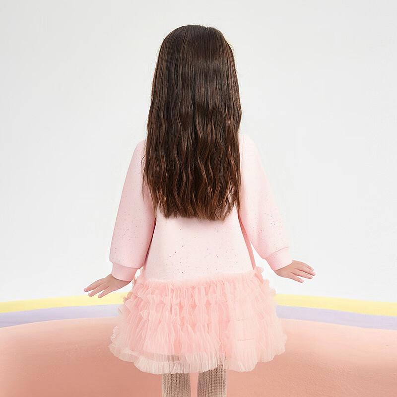 DEESHA Girls  Fleece-Lined Mesh Princess Sweatshirt Dress 140