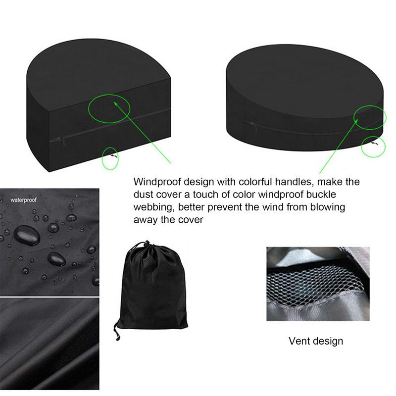 Outdoor Lounge Chair Covers UV Block Protective Lounger Cover Sun Shade Cover Waterproof Sun Island Cover Outdoor Furniture