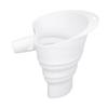 Flour Funnel Foldable Wide Mouth No Spill Silicone Stand Mixer Funnel for Dry Wet Ingredients White