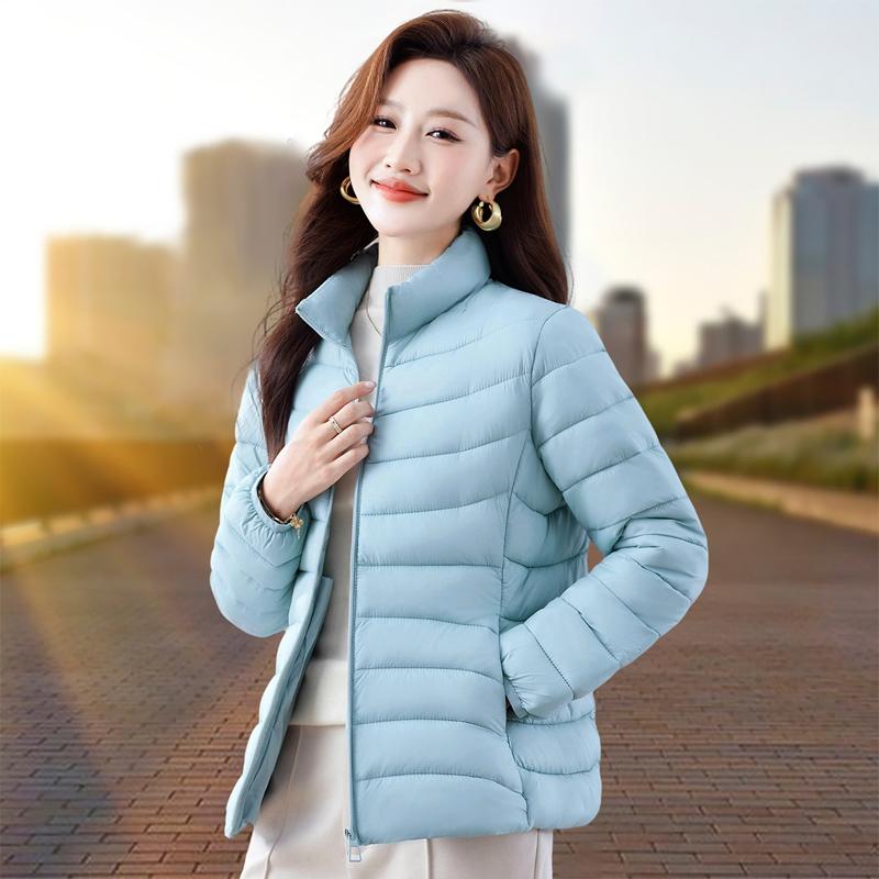 Loose Short Cotton Jacket for Women Korean Style Slim and  Fashionable Stand Collar  Top