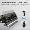Multi-functional Dog Deshedding Brush Stainless Steel Blade Effective Cat Hair Remover Anti-slip TPR Handle Puppy Cat Comb