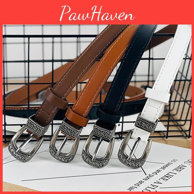 Retro Women Vintage Decorative Jeans Strap Buckle Waistband Streetwear Casual