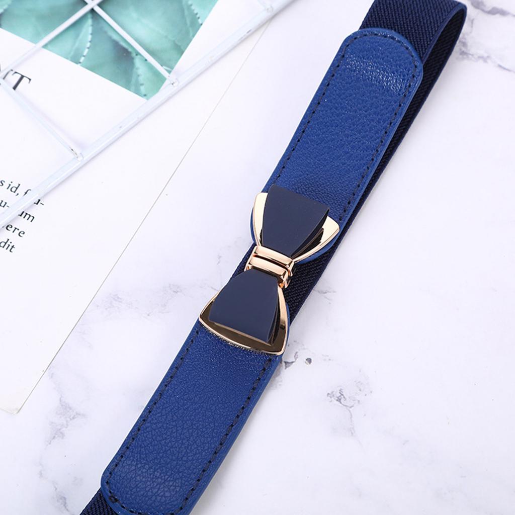 Elastic Waist Cincher for Women Adjustable Stretch Waist Belt with Decorative Buckle For Dresses Coats Jackets
