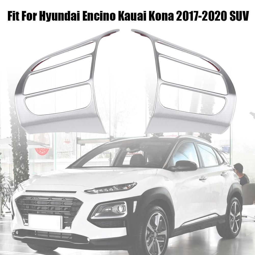 Car Interior Steering Wheel Cover Frame Trim for   Encino Kauai   2017-2020 SUV Silver