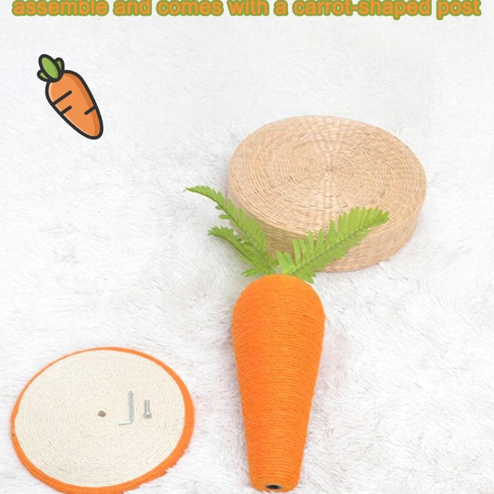

Cat Scratching Post, Carrot Shape Cat Scratching Boad, Nature Sisal Cat Scratcher for Indoor Cats and Kittens Training Climbing United States