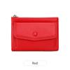 Women's wallet PU leather short double zippered wallet simple solid color large capacity credit card holder bag with coin pocket