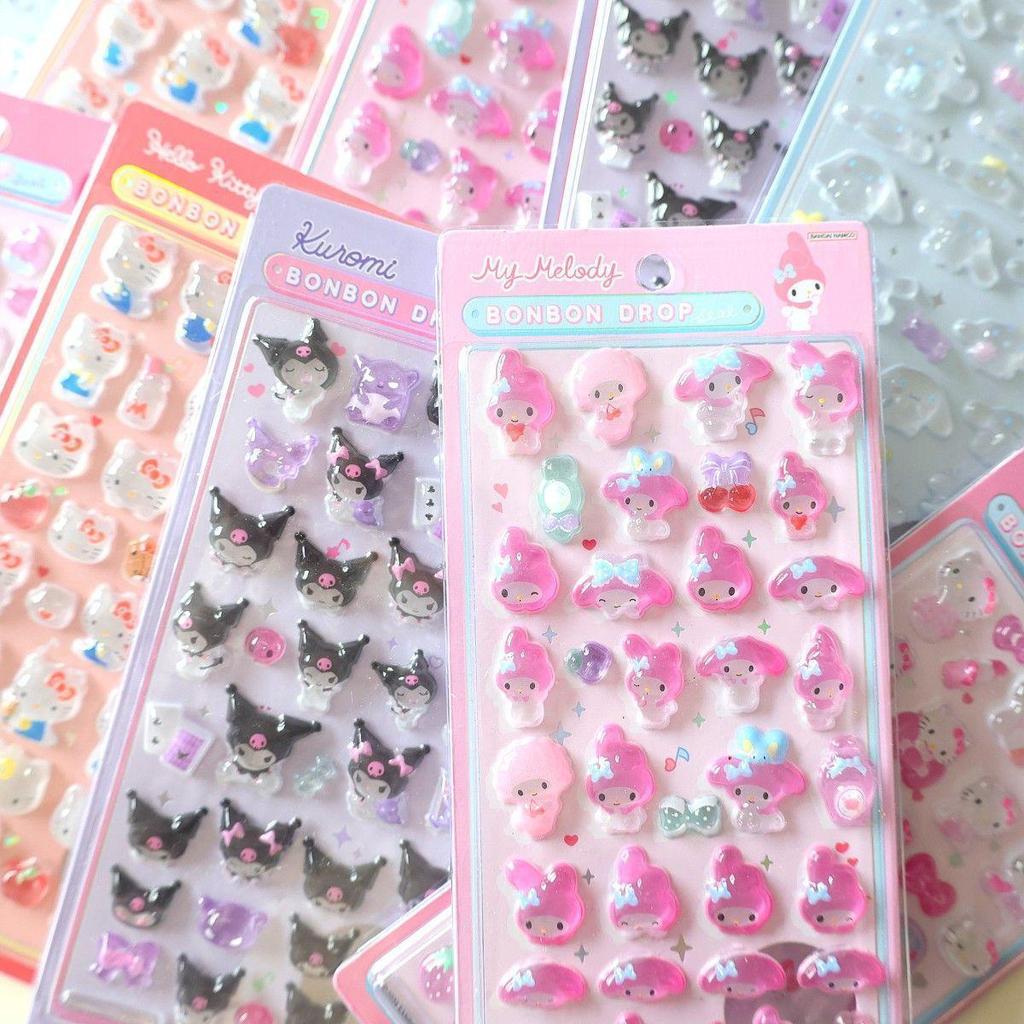 3D Embossed Popular Japanese Cartoon Animals Stickers for Kids