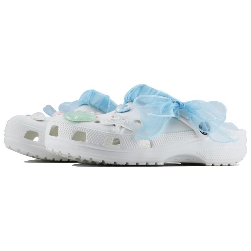 Crocs Classic clog Pearl Shell SDS EVA Ocean Style Strappy Cartoon Home Casual Beach Hole Shoes Unisex White