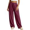 Women's Corduroy Pants Loose Fit Flowy High Waisted Casual Trousers for Everyday Wear