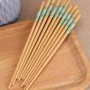 Creative Anti-Mold Bamboo Chopsticks Set: Natural, Non-Slip, Eco-Friendly, Printed Design, 5-20 Pairs