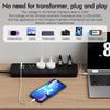 Universal Power Strip with USB Ports, Individual Swtich, 6ft Power Cord, 5 Universal AC Outlets, 4USB C and 2USB (5V/4.2A), Max 3000w, 110-240V,