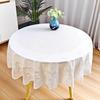 European Style High-Grade Waterproof PVC Tablecloth – Round, Stain-Resistant, Wash-Free, Anti-Scald – For Round Tables
