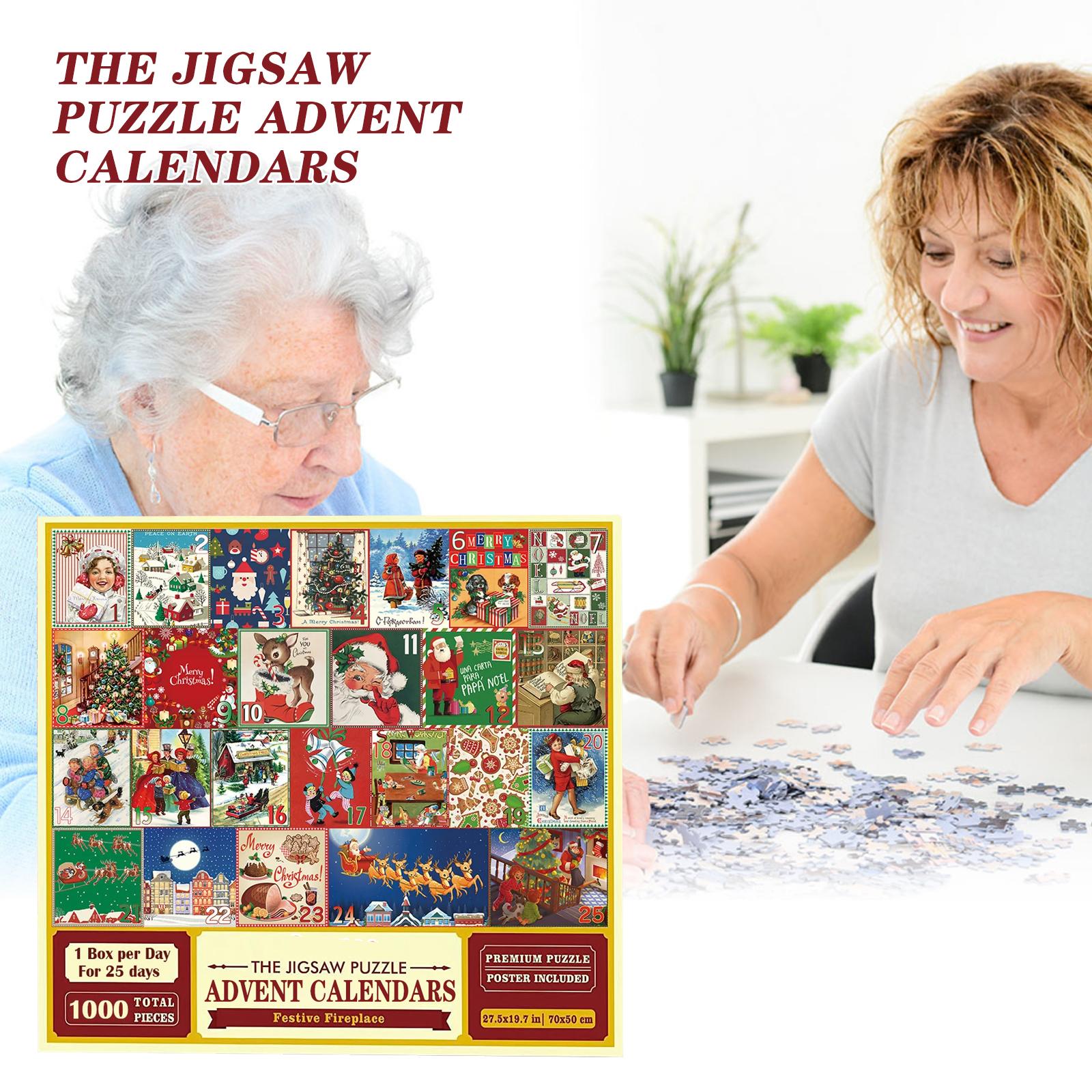 

PDTO Christmas Advent Calendar Jigsaw Puzzle Christmas Holiday Puzzle for Kids Gifts