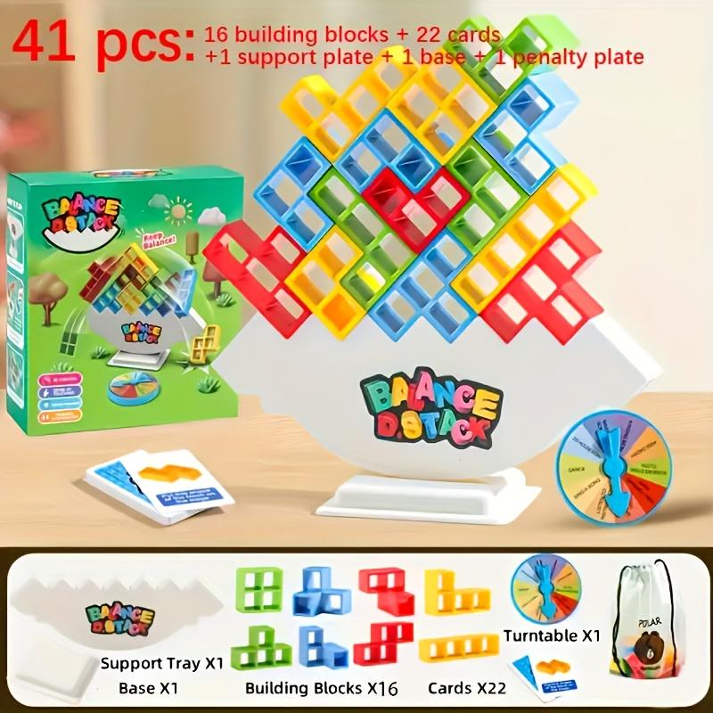

41/73pcs Balance Tower Game, Fun Desktop Toy | Balance Blocks, a balance stacking game suitable for the whole family.