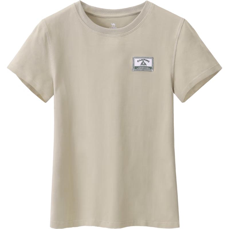 CAMEL Women s Cotton-Feel Breathable Slim Fit T-Shirt S