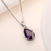Fashion Water Drop Collarbone Chain, Creative Amethyst Pendant Neck Chain, Valentine'S Day Gift.