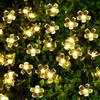 Solar String Lights 5M 7M 12M 22M Cherry Blossoms Garden Lights LED String Light Outdoor Fairy Lights Street Flower Garland