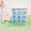 LED Keyboard Keycap Keyring Transparent Clicky Keycap Keyring Bag Charm Fidget Keyring Blue Switch Keyboard