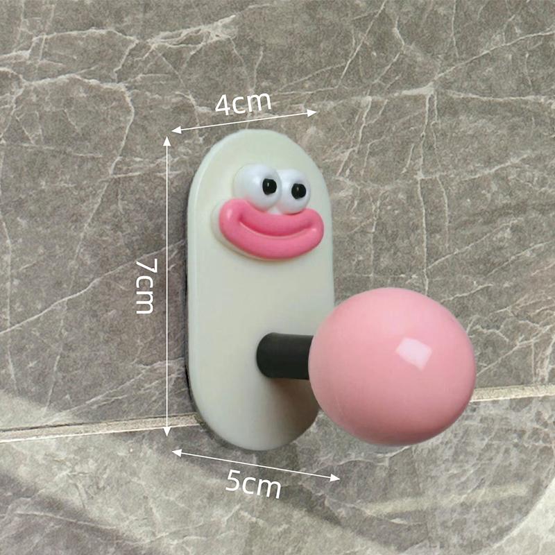 Dopamine Bathroom Wall Mount Hook Big Mouth Monster Keychain Storage Rack Strong Self Adhesive Hat Hanger Room Decor Holder