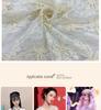 Luxury Polyester Jacquard Lace Fabric for Wedding and Evening Gowns