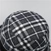 Middle-Aged Old Man Ji Mother Hat Lady Warm Thickened Foreign Gas Woolen Basin Hat Grandma Plaid Bucket Hat