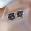 Retro Black Xiaoxiangfeng Stud Earrings Women's Fashion Elegance Temperament High-end Earrings Bow Love Versatile Earrings