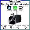 3 In1 Wireless Car Carplay for Apple or Android Phone Airplay MirrorLink Smart Dongle Plug & Play Carplay Adapter Wired Carplay To Wireless