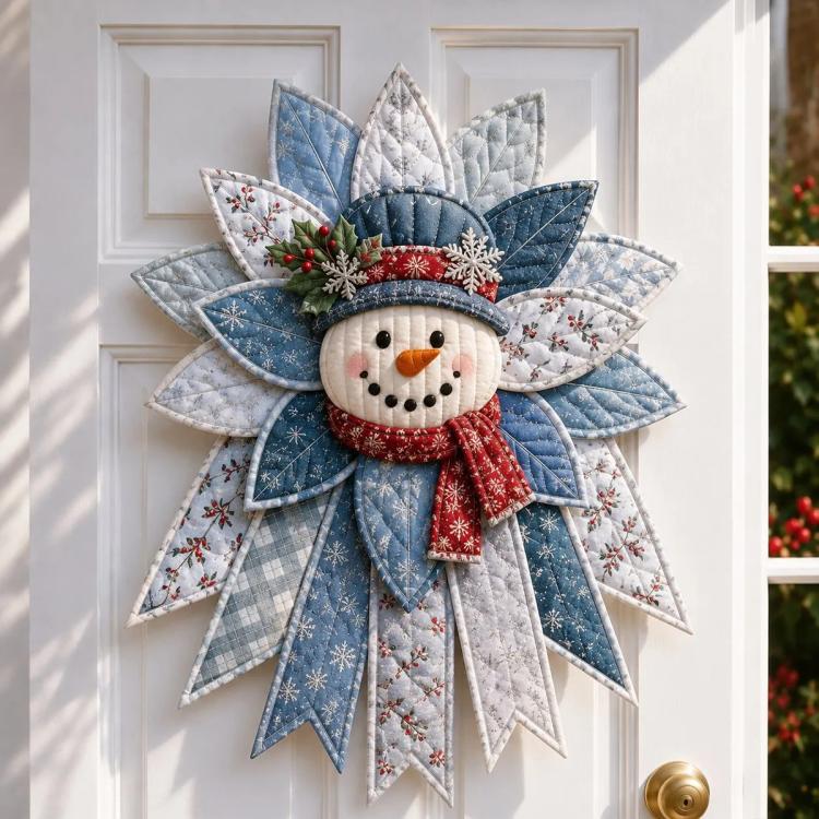 Festlicher gesteppter Weihnachts-Türhänger DIY Nähset