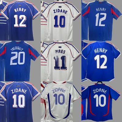 Vintage Jersey Classic Football Jersey National Team Jersey Zidane Henry Mbappe Cantona Ribery Jersey