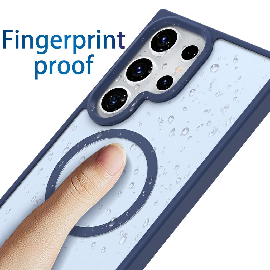 Matte Simple Solid Color Suitable Magnetic Phone Case For Samsung Galaxy S21 S22 S23 S24 Ultra Plus Wireless Charge Phone Covers