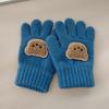 Guantes de Punto para Niños Guantes Elásticos de Dedos Completos Bordado Oso Guantes Cálidos de Invierno para Niños Niñas de 3 a 7 Años Ciclismo Deportes