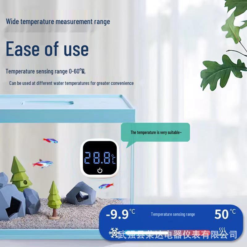 Smart Rechargeable Touchscreen Aquarium Thermometer - High-Precision Universal Fish Tank Temperature Meter