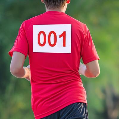 Numery startowe, sportowe, lekkie, wodoodporne, zmywalne, numerowane śliniaki dla