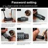 4-Digit Combination Lock Wire Rope Safety Coded Lock Zinc Alloy Multi-purpose Dormitory Gym Locker Cabinet Luggage Anti-theft Password Padlock
