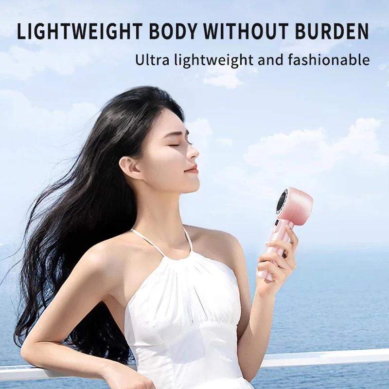Ice pack small fan handheld mini portable fan, 199 wind speed, 3000mAh USB rechargeable battery, travel, camping, outdoor