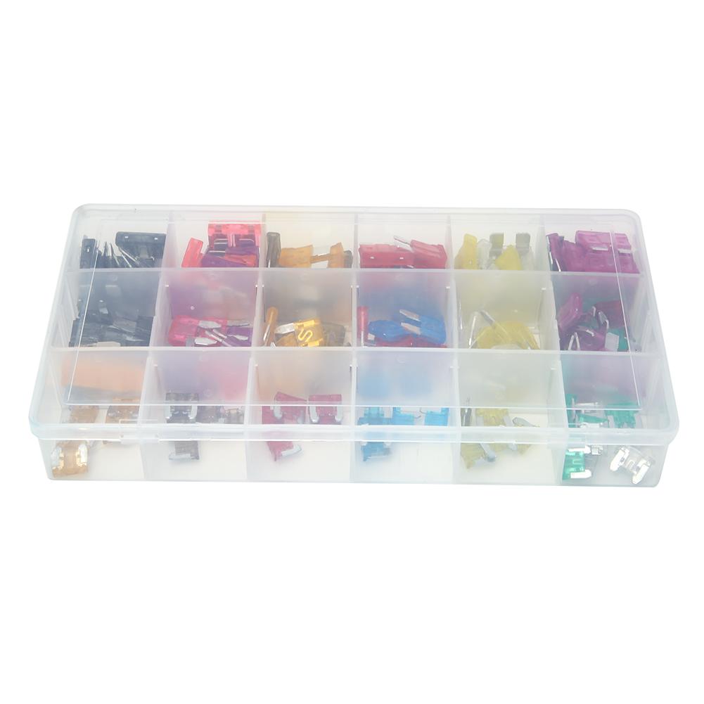 

165 шт. лезвийный предохранитель вставного типа алюминиевый средний маленький мини размер автомобильный набор предохранителей