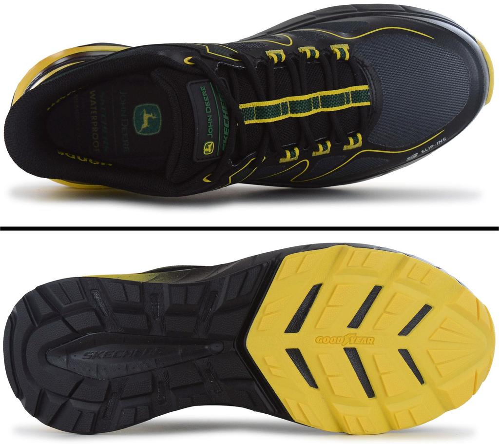 Skechers D'Lux Pro Waterproof - Reel Cutting - John Deere - Herren Schuhe Schwarz 256202-BKGR ORIGINAL