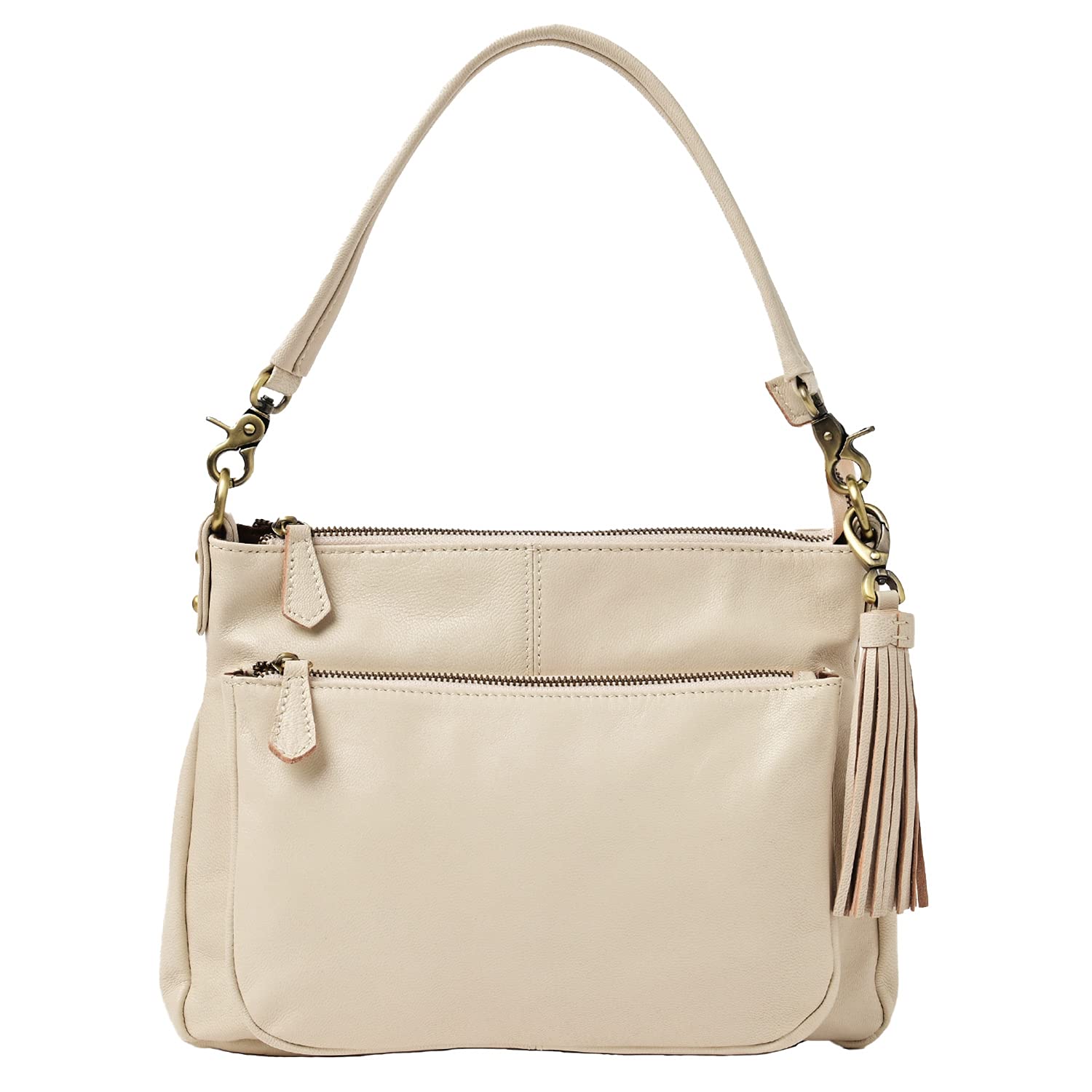 

Genuine Leather Shoulder Bag for Goat Ariel Plus Antique White [Notre Favori] Women, Leather, Crossbody, Goat, (Gold Hardware)