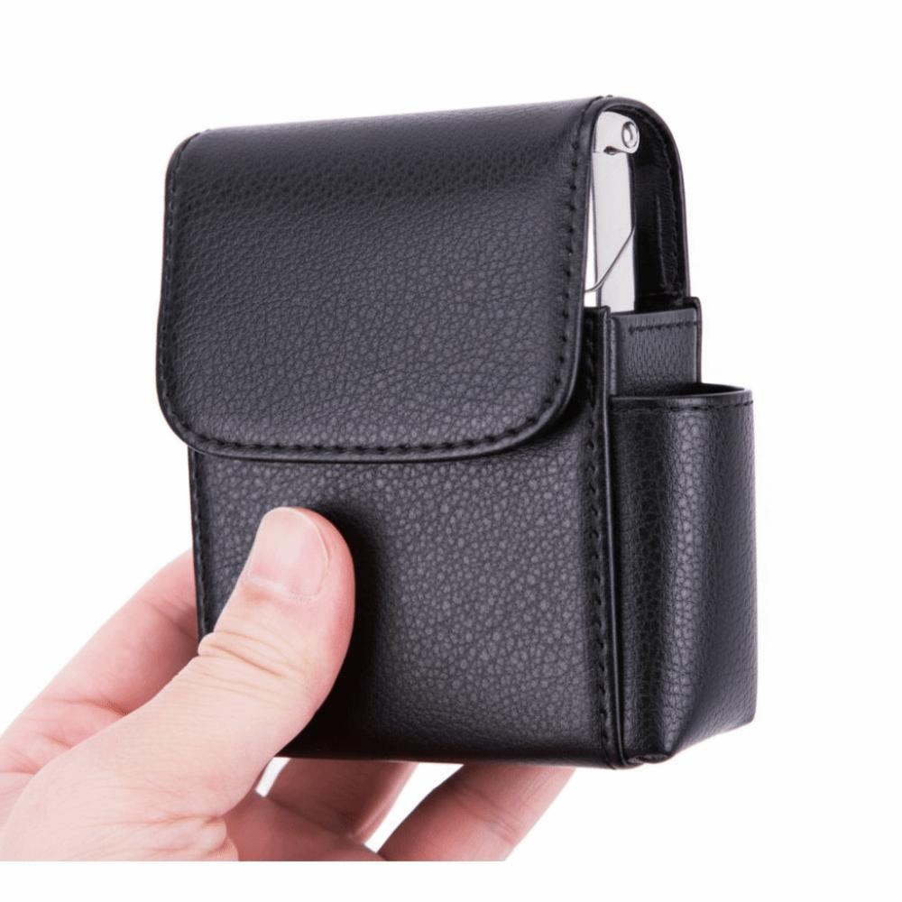 High Quality PU Leather Cigarette Case Portable Stylish Cigarette Box Case Durable Lighter Holder Gift for Men