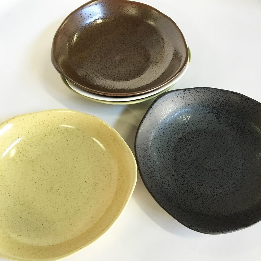Nishikai Pottery Pasta Plate Curry Plate Set Ajiwai 5 Piece Set Diameter 22cm Dish Oval Pasta Plate Dishwasher Microwave Safe Japanese Tableware Made